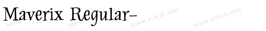 Maverix Regular字体转换